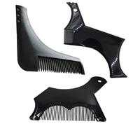 CPJJ 3 Piezas Peine Plantillas para barba, Plantillas para Cuello de Perilla para Caballeros, para un Corte y Recorte Perfectos de la Barba