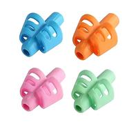 CPJJ Kids Pencil Grip, ayuda de escritura para niños, agarres de silicona para lápices, herramienta de corrección de postura de escritura, 4 piezas