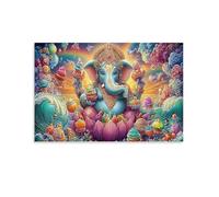 CPLVKWRQJ Ganesh Fantasy 1 Pieza Paisaje cósmico psicodélico Arte Para Paredes En Lienzo Decoración De Lienzo De Cocina Arte Focal Para Paredes Listo Para Colgar Decoración 24x36inch(60x90cm)