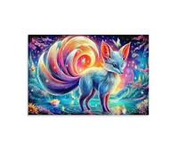 CPLVKWRQJ Nueve-Fox de cola Pieza Única Arco iris zorro cola mariposas agua mágica Impresiones Arte Para Pared Regalo Hogar 08x12inch(20x30cm)