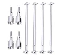 Cpolebev 08029 Dogbones 89.5Mm y Stub Wheel Axle 02033 Eje de TransmisióN para 1/10 Redcat Car Truck Replacement Plata