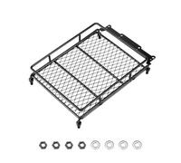 Cpolebev 1/10 RC Rastreador de del Coche Portaequipajes de Techo de Metal con Barra de Luces LED para CC01 AXIAL SCX10 D90