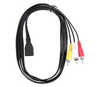 Cpolebev 1.5M USB una Hembra una 3 Phono AV Cable Cable Pc TV Aux Audio Adaptador De Video