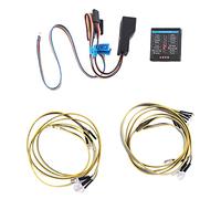 Cpolebev 1/8 1/10 RC Car 16 System de Luz LED LáMpara Delantera y Trasera SeñAles de Luces de Freno para AXIAL