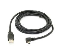 Cpolebev 1.8M Mini USB B Tipo 5Pin Macho 90 Grados en áNgulo Izquierdo una USB 2.0 Cable de Datos Macho Color Negro