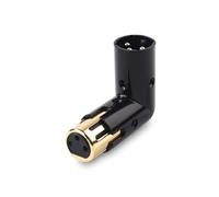 Cpolebev 1 Adaptador de Ángulo XLR de 3 Ajustable Macho A Hembra Adaptador XLR de Ángulo Recto Adaptador XLR de 90 Grados