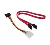 Cpolebev 1 Cable de Adaptador de alimentacion SATA y 1 Cable de Datos SATA