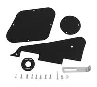 Cpolebev 1 Juego de Golpeador Negro/Cavidad/Cubiertas de Interruptor/Placa Selectora de Recogida/Soporte/Tornillos para Estilo de Guitarra LP