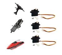 Cpolebev 1 Juego XK K110 ActualizacióN K110S Canopy Servo Principal y Placa Servo para XK K110 K110S Piezas de ActualizacióN de HelicóPtero RC