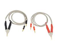 Cpolebev 1 Par Cable De Clip De De Enchufe Plátano Aislado Baja Resistencia Lcr Terminal De Medidor De Prueba De Plomo De Sonda Lcr Kelvin