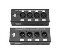 Cpolebev 1 Par de Extensores de Cable de Red y Audio XLR de 3 y 4 Canales, Extensor de SeñAl de Red DMX512 1 Macho + 1 Hembra