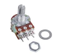 Cpolebev 1 PC Metal Plateado B50K 50K Ohm PotenciÓMetro De Ajuste Doble De 6 3.8 x 2.8 x 1.7 Cm