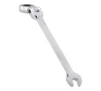Cpolebev 1 pcs de Llave de Trinquete de Cabeza flexible Herramienta de llaves de Extremo abierto con anillo 10 mm