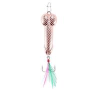 Cpolebev 1 Pieza Gancho Aparejo Señuelos De Pesca Vibrador Cuchara Cebo Rotatorio Gancho Aparejo Menear (Rosa 21G)