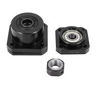 Cpolebev 1 Pieza Lado Fijo FK10 + 1 Pieza Lado Flotante FF10 para SFU1204 Tornillo de Bola Piezas CNC Tornillo de Bola 1204 Soporte Final Fk / Ff10