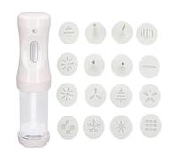Cpolebev 1 Prensa EléCtrica para Galletas con 12 Moldes y 4 Boquillas Decorativas para Pasteles, Postres, Bricolaje y Suministros Decorativos para Hornear