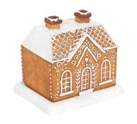 Cpolebev 1 Quemador de Incienso de Casa de Jengibre, Quemador de Incienso de CabañA de Troncos de Resina, Quemador de Incienso de Navidad, Decoraciones de Chimenea para el Hogar