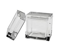 Cpolebev 10 Bandejas de Caja AcríLica para Cubos de Elementos de 0,39 Pulgadas y 10 Mm, Caja Transparente, Soporte de Tabla PerióDica para Colecciones de Elementos