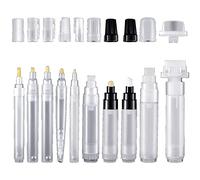Cpolebev 10 BolíGrafos de Pintura Recargables, Rotuladores de Pintura de Varilla VacíA, Marcador de Pintura AcríLica VacíO Recargable para Suministros de Arte