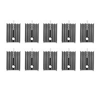 Cpolebev 10 * disipador de de Aluminio Negro para transistores Mosfet TO-220