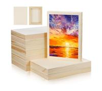 Cpolebev 10 Paneles de Madera de 5,5 X 7 Pulgadas, Lienzo de Madera Sin Terminar para Pintura, Arte, Uso con óLeos, AcríLicos