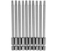 Cpolebev 10 Piezas 100 Mm de Longitud 1/4 Pulgada VáStago Hexagonal T20 Torx Destornillador de Seguridad, Gris Plata