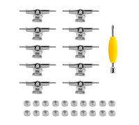 Cpolebev 10 Piezas 29Mm Camiones de DiapasóN Cubierta de MonopatíN de Dedo con Tuercas con Destornillador de Llave Inglesa para Patinetas de Dedo