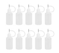 Cpolebev 10 Piezas Botella Aplicadora de Punta Exprimible de PláStico 30Ml Cuentagotas Rellenables con Tapas de Punta de Aguja para Pegamento DIY