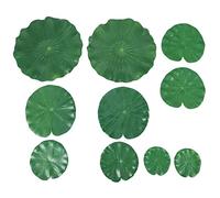 Cpolebev 10 Piezas de 5 Tipos de Espuma Artificial Flotante Hoja de NenúFar DecoracióN de la Piscina DecoracióN de la Pecera
