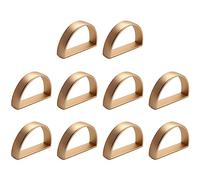 Cpolebev 10 Piezas de Anillos de Servilleta Dorados Soportes de Anillo de Servilleta de Metal Soporte de Anillo de DiseñO Moderno Hebillas de Servilleta de SemicíRculo de Metal