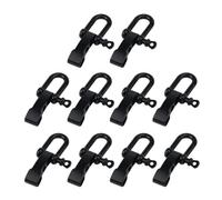 Cpolebev 10 Piezas de Hebilla de Grillete de Pulsera de Paracord, de Grillete de de Clip de Grillete D Ajustable para Pulsera de Supervivencia Negro