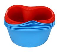 Cpolebev 10 Piezas de Molde Silicona para Tartas, Molde para Hornear Redondo del DíA de San ValentíN, Molde para Hornear 4 Pulgadas, Molde para Hornear de Silicona para Cocina, Rojo, Azul