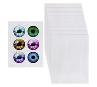 Cpolebev 10 Piezas de para Ojos de Disfraz de Furry, 11,8 X 8,6 Pulgadas, de Plástico para Disfraz de Furry, Antipolvo de PVC de 0,5 mm, para Cosplay de Furry