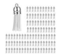 Cpolebev 100 Piezas de con Borlas de de Gamuza SintéTica, Colgantes de Borlas, DecoracióN para Manualidades, Suministros de FabricacióN ()