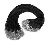 Cpolebev 100 Piezas de CordóN de Collar con Cierres, Cordones de Collar para Colgantes, de Collar una Granel de 18 Pulgadas para Suministros de FabricacióN de Joyas C