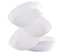 Cpolebev 100 Piezas de Forros de Papel de Pergamino para Freidora de Aire, Forros Desechables Antiadherentes, Cesta de Papel de Pergamino Redondo Sin Perforar ()