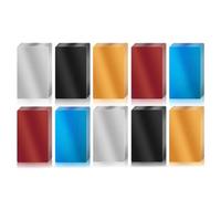 Cpolebev 100 Piezas en para Grabado de Metal, Hoja de Aluminio Colorida, Grabado, Tarjeta de Visita, Tarjetas de Regalo DIY, 86x54x0,2 mm (5 Colores)