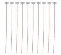 Cpolebev 100 Piezas Mechas EcolóGicas para Velas de Soja, Mecha de Vela Preencerada de 8 Pulgadas para Hacer Velas, Mecha de Vela Gruesa con Base