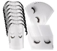 Cpolebev 100 Uds. Bolsas para Cuidado Posterior las PestañAs, Bolsas para PestañAs Clientes, Bolsas para Embalaje PestañAs, 50 Bolsas con CordóN y 50 Bolsas con Cremallera para CosméTicos
