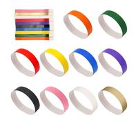 Cpolebev 1000 Piezas Pulseras de Papel Pulseras de NeóN Impermeables Pulseras para Eventos Adecuado para Fiestas, Pulseras (10 Colores)
