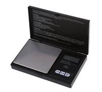 Cpolebev 100g * 0.01g Mini LCD Digital Bolsillo Joyeria Diamante Escala - negro