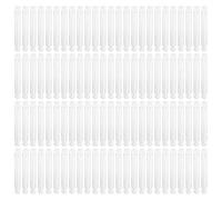 Cpolebev 100Pcs 12X100Mm Laboratorio Transparente Tubos de Ensayo de PláStico Transparente Viales con Tapas de Empuje Suministros de Laboratorio Escolar