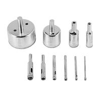 Cpolebev 10Pcs Diamond Hole Saw 3-50Mm Drill Bit Saw Set Azulejo CeráMica MáRmol Cortador de Vidrio