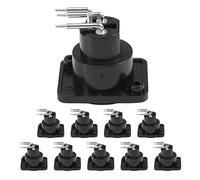 Cpolebev 10Pcs Negro XLR 3Pin Hembra Jack Montaje en Panel Chasis PCB Conector Hembra