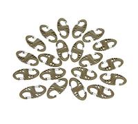Cpolebev 10pzs mosqueton Pequeno 8-formado de Deportes al Aire Libre practicos Hebilla de Escalada de Metal y plastico Gancho Clip de Excursionismo Camping