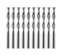 Cpolebev 10X 1/8 Pulgadas 3.175Mm Carburo CNC Doble Dos Flautas Espiral Estriberas Fresa Fresadora 22Mm