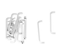 Cpolebev 10x Tirador de puerta Tirador del gabinete Hardware - Matte Plateado