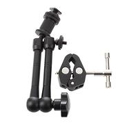 Cpolebev 11 Pulgadas Brazo Magic articulacion de friccion + Super Abrazadera Alicates de Cangrejo Clip para DSLR