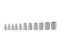 Cpolebev 11Pc Hembra e Torx Conjunto de Enchufe Estrella Carril E4 - E20 Juego de Llaves de Torque de Estrella Externa