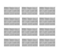 Cpolebev 12 Hojas de Baldosas para Salpicaduras de Pegar y Despegar, ImitacióN de MáRmol, Baldosas de PVC para Salpicaduras para Cocina, 12 X 6 Pulgadas, Gris